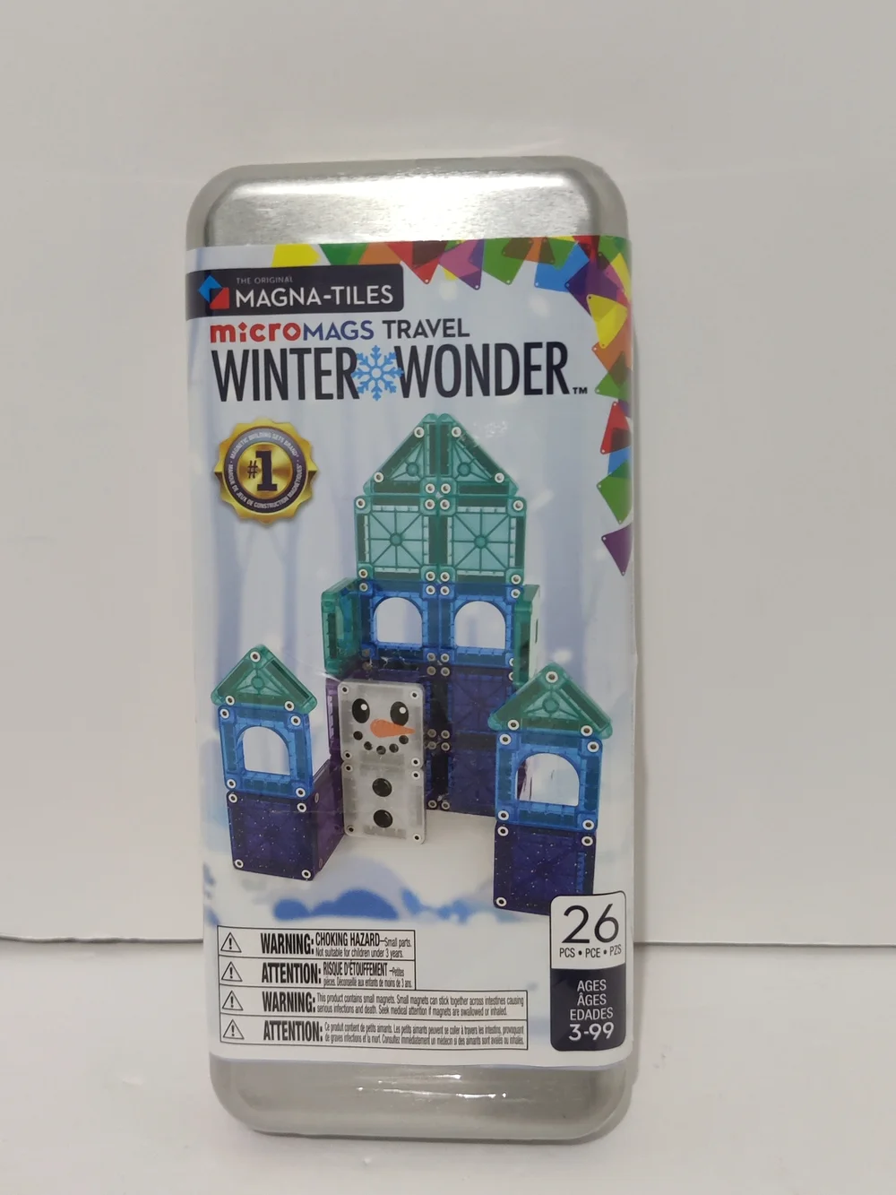MAGNA-TILES microMAGS Travel WINTER WONDER Travel Set  26Pcs.  NEW and SEALED